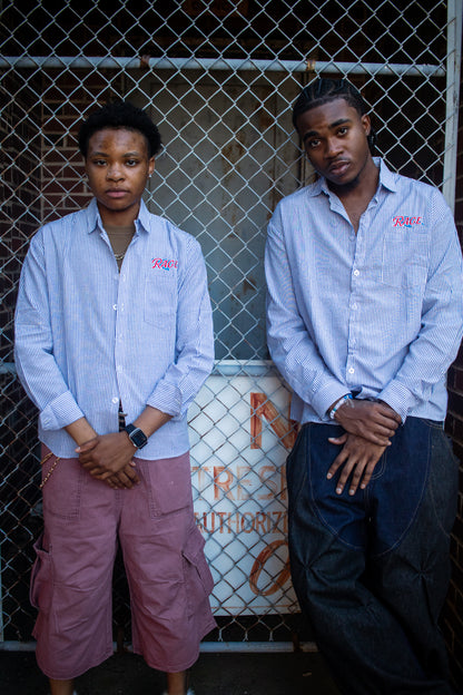 stripe button up